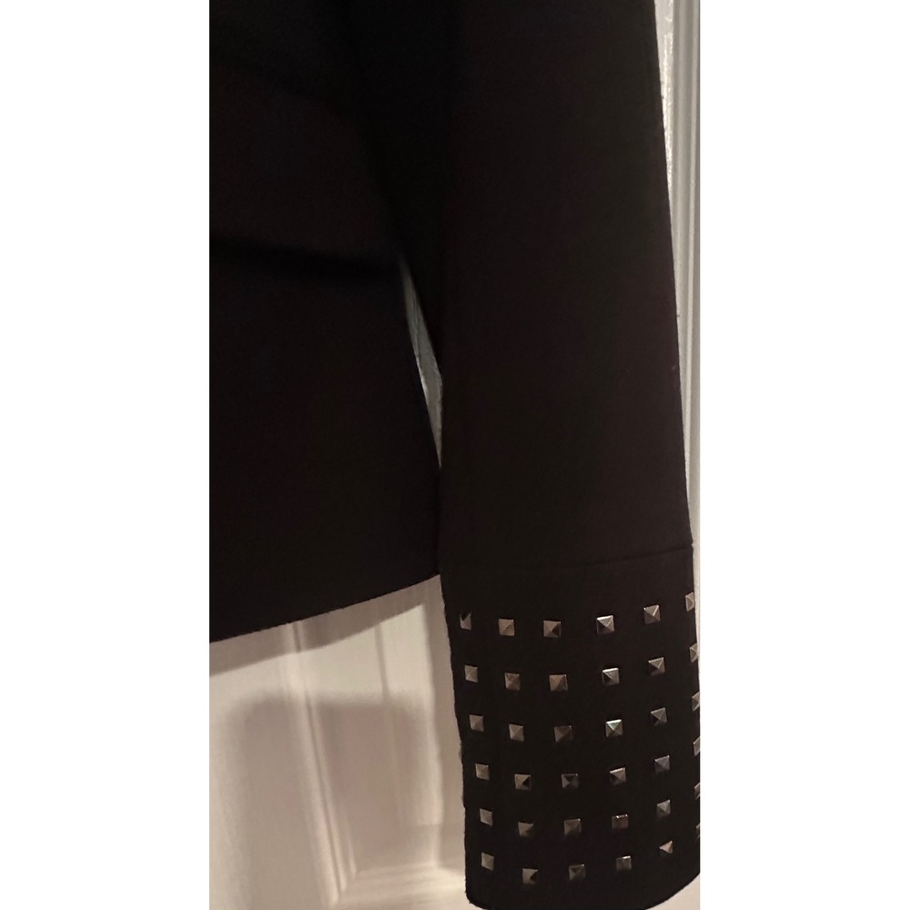 Laundry by Shelli Segal Studded Cuff Black Blazer Jacket‎ Size 4 - Picture 3 of 9
